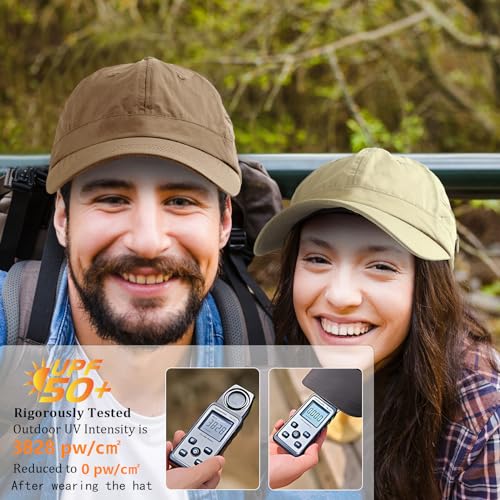 Image of Mens Waterproof Baseball Cap Womens Rain Hat Quick Dry Running Hat with Sweatband Outdoor Golf Breathable Sports Cap