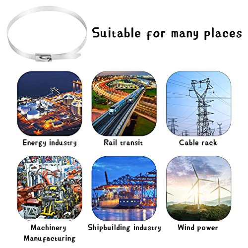 100Pezzi Fascette per Cavi in Acciaio