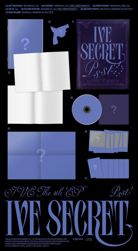 IVE Album - IVE SECRET Gasp! Ver. (Standard Ver)+Pre Order