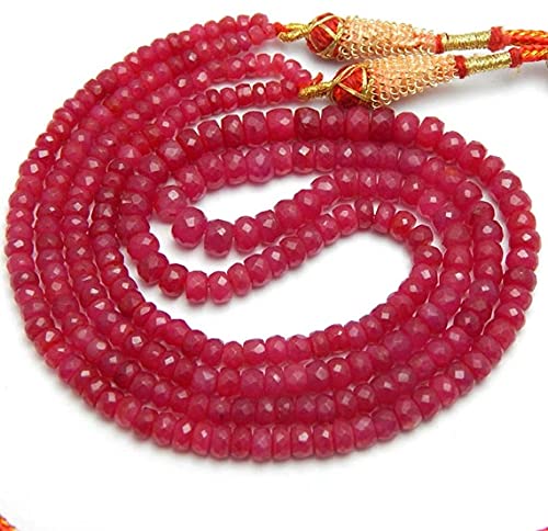 Rubis naturel en perles de 3x5 mm pour un bracelet élégant à porter au quotidien
