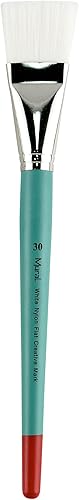 Creative Mark Pinceles para artistas grandes murales, pinceles de filamento blanco para pintura acrílica y acuarela - Filbert # 30