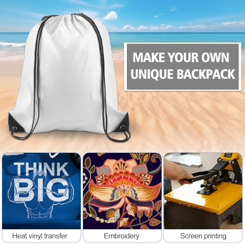 KUUQA 15 Pcs Drawstring Backpack Bags Bulk Drawstring Bag String Backpackpackpack Cinch Sack Pull String Bags Gym Backpack Bags for Yoga Traveling Outdoor Sports3