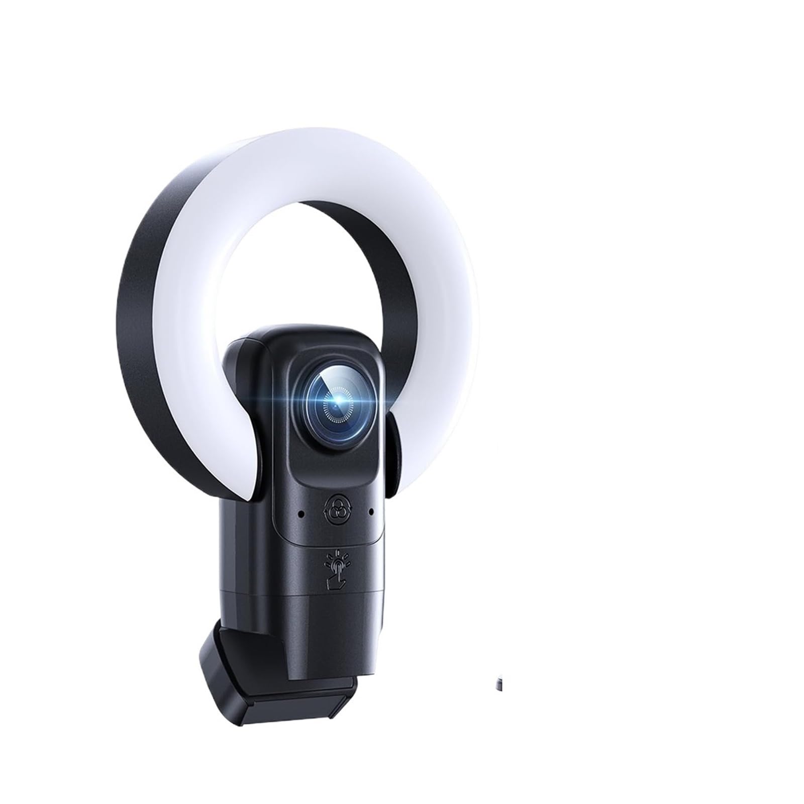 Webcam in streaming EXHQDR 4K con messa a fuoco automatica AI, luce anulare, microfono, telecomando, USB Plug and Play for videochiamate live zoom YouTube Incontri e streaming