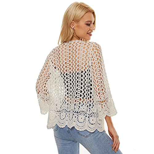 Womens Boho Open Front Cardigan Long Sleeve Loose Knit Lightweight Sweaters4