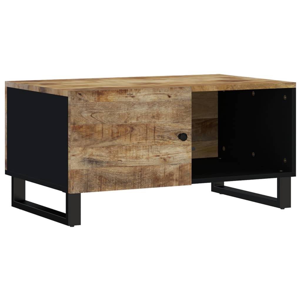 Homgoday Tavolino da caffè 80 x 50 x 40 cm, in legno massello di mango e ingegnerizzato, tavolino da tè per soggiorno, sala d'accoglienza degli ospiti, camera da letto e ufficio mobili tipo 2