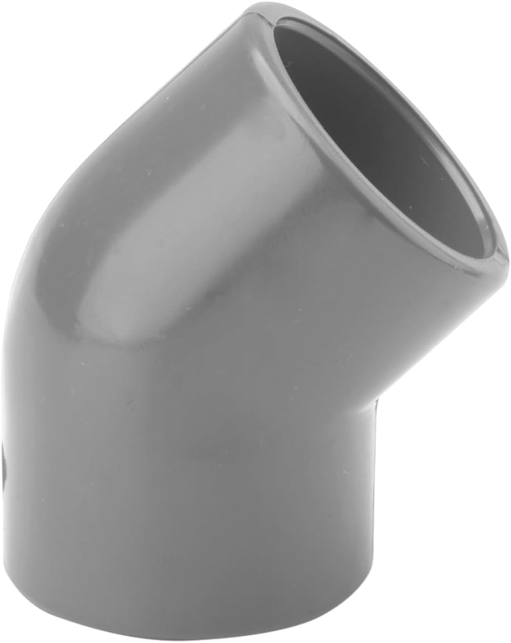 PVC Schedule 80 45 Degree Elbow 1" Socket x Socket (Slip x Slip) Heavy Duty Pipe Fitting, Gray