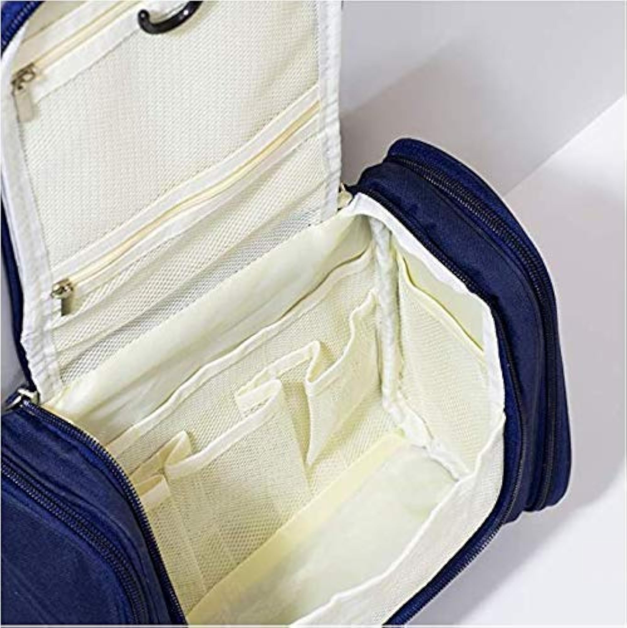 Fabric Toiletry Kit Bag, Navy Blue