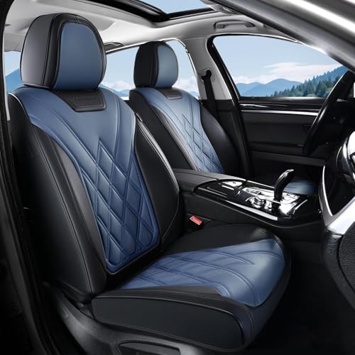 Image of Coverado Car Seat Covers, Front Covers for Cars, Car Seat Cover Front Seats, Automotive Seat Cover, Waterproof, Leather Car Seat Cushion, Universal Interior Covers Seat Protectors for Most Cars
