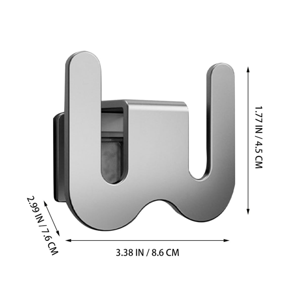 Homoyoyo Perchero para Zapatillas sin Perforaciones, Zapatero de Pared, Aleación de Aluminio, Gris Pistola, Ahorro de Espacio, para Baño y Puerta