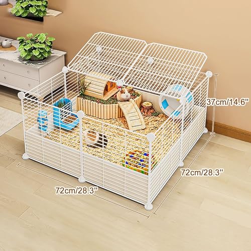 Cage chat intérieur HJMMWT enclos blanc amovible anti-fuite - 2