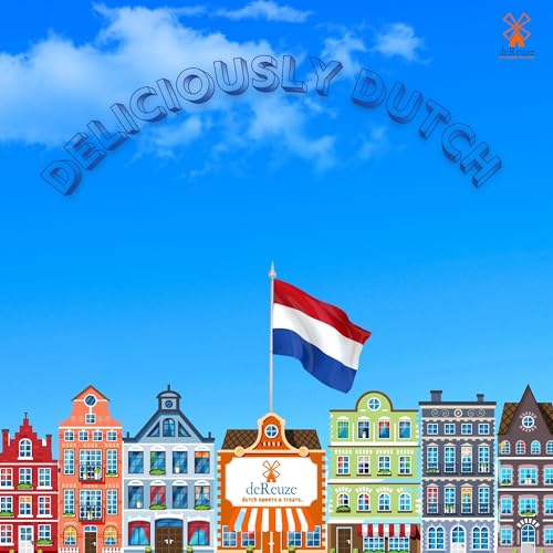 DeReuze European Breakfast Gift Basket &ndash; with Dutch Pancake Mix Morning Tea Holland Rusk Toast Honey Cake and More &ndash; Warm, Authentic Netherlands Snack Box for Family or Friends
