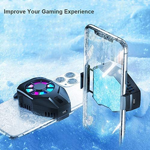 Mobile Phone Cooler, 3 Seconds Cooling Semiconductor Heatsink Phone Radiator with Fan for Gaming Lives Watch Videos
