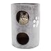 PETMAKER Cat Condo 2 Story Double Hole with Scratching Surface, 14" x 20.5", Gray