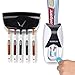 Warmlife Anti-dust Toothbrush Holder with Automatic Toothpaste Dispenser (Black)