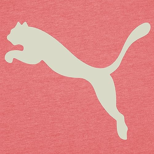 PUMA Camiseta feminina com logotipo central, Rosa acendente, 6X