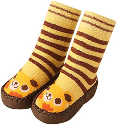 Toddler Baby Boy Girl Cartoon Moccasins Non Slip Indoor Slippers Socks -slip Toddler Moccasins