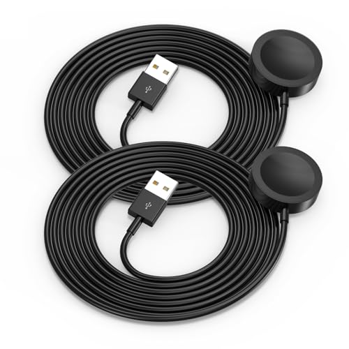 Image of 2Pack 5ft /1.5m for Apple Watch Charger USB Magnetic Wireless Fast iWatch Charger Portable Compatible with iWatch Ultra /Series 9 /8 /7 /6 /SE /SE2 /5 /4 /3 /2 /1-[Black]