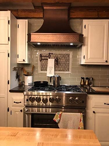 SINDA 42"W x 48"H Copper Range Hood with Profession Stainless Steel Vent with Liner & Internal Motor, Wall Mount, Smooth-Oil Rubbed Bronze, H7XSOW4248 - 3