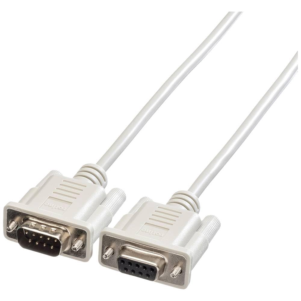 ROLINE RS232 cable Plug-Socket | Crossover cable | Connect two computers Gray 3 m