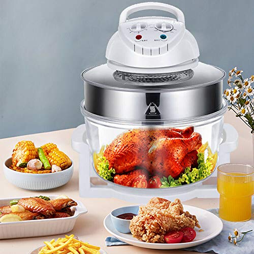 17L Glass Turbo Air Fryer Infrared Halogen Convection Oven Roaster Health 360° Heating Multifunction Roaster Electric Cooker #TOP1