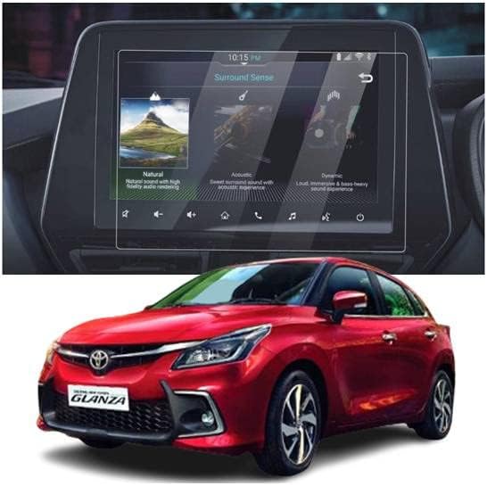 Screen Guards For TOYOTA GLANZA (FACELIFT) 2022 (9 Inch) Car Accessories Navigation or Music System Stereo Touch Screen Protector (Transparent) PACK OF 1 | GLOSSY