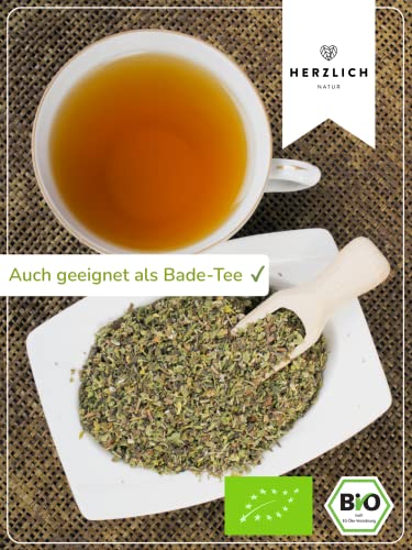BIO Zistrosenkraut 500g - Cistus Incanus - 100% loses Zistrosenkraut, naturbelassen, geschnitten - Premium Bio-Qualität - per Hand geprüft und abgefüllt in Deutschland | Herzlich Natur