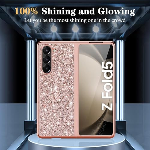 Coque Samsung Galaxy Z Fold 3 5G noire rigide à rabat pailleté - 6