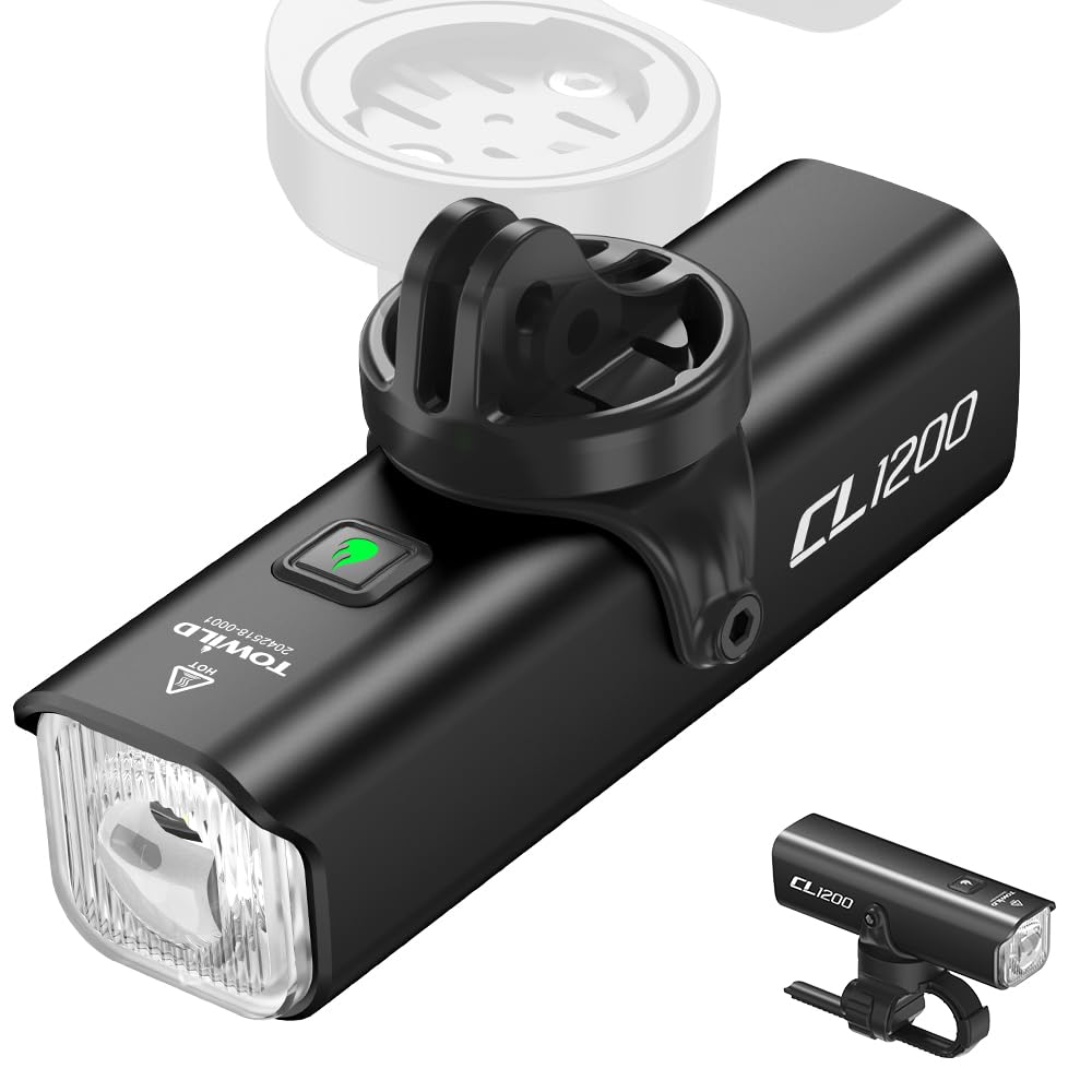 TOWILD CL1200 自転車ライト 充電式 1200ルーメン 高輝度 50…