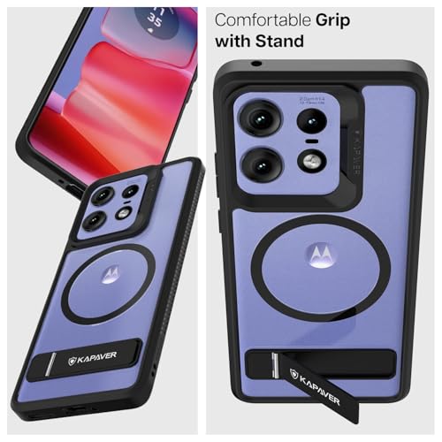 Image of KAPAVER Mag-X with Kickstand Back Cover Case for Motorola Edge 50 Pro (Mag-X Kickstand Black, Mag-X Kickstand)