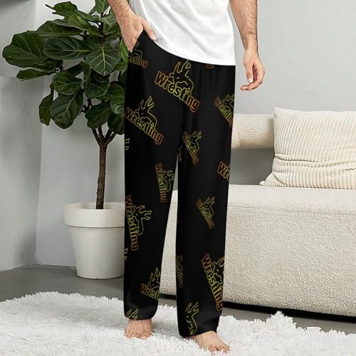 Wrestling Lounge Pajama Pants Comfy Sleepwear Bottoms Print Sleep Pants for Men Women4