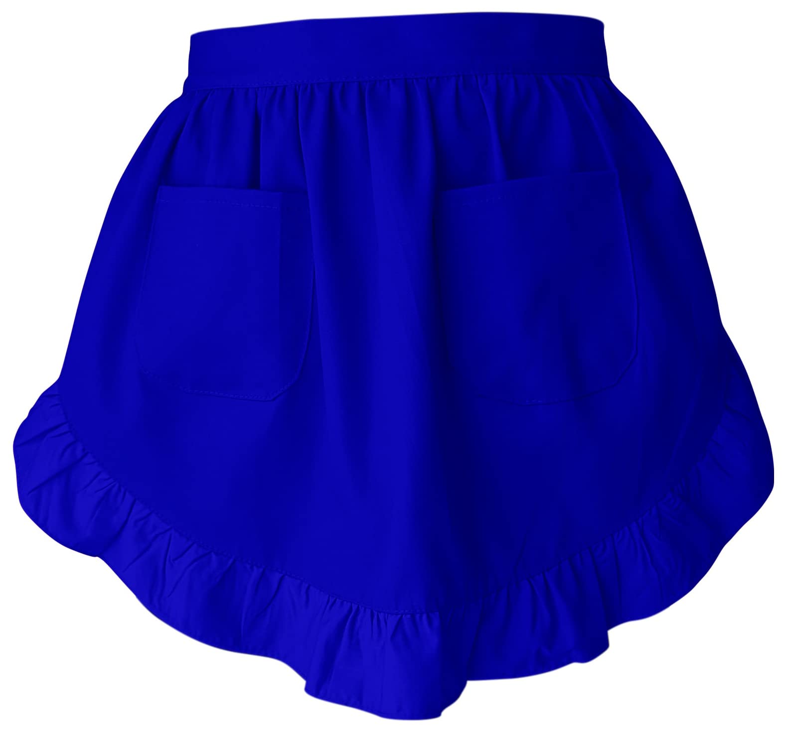 CBTRFASHION Women’s Waist Aprons with White Pockets Half Server Home Waitress Vintage Servant Apron for Kitchen Cooking