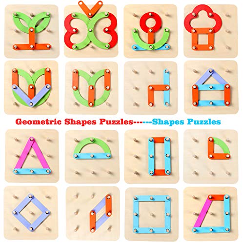 Lewo Puzzle en Bois Jeu D'activités de Construction de Lettres et de Nombres en Bois Jouet Montessori Préscolaire Jouet éducatif Forme Jeu de Reconnaissance des Couleurs pour Les Enfants - Image 5