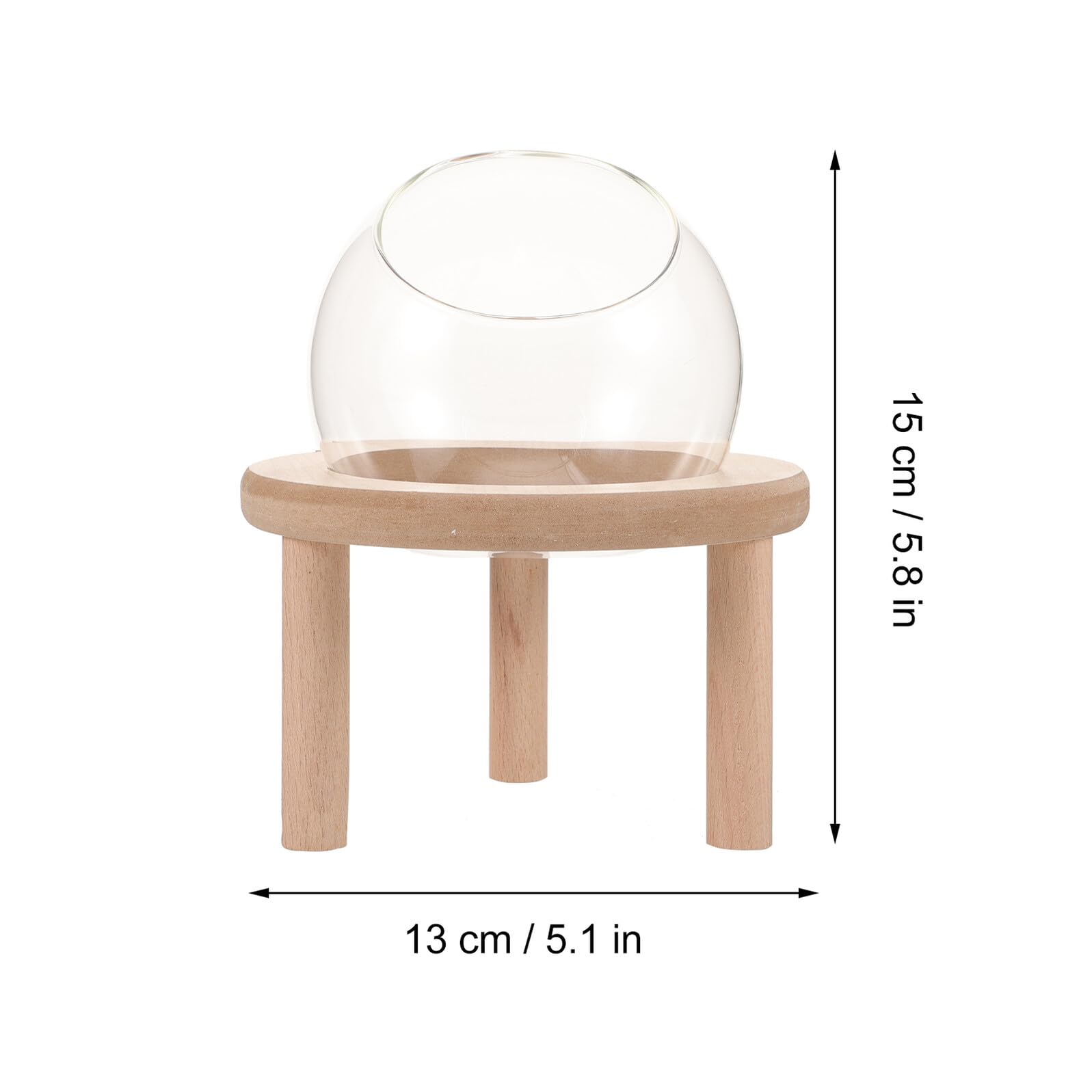 VALICLUD Käfig Hamsterbadewanne aus Glas mit Holzboden Leichte Sandbadewanne für Täglichen Gebrauch Glatte Oberfläche Zubehör für Kleintiere im Zuhause