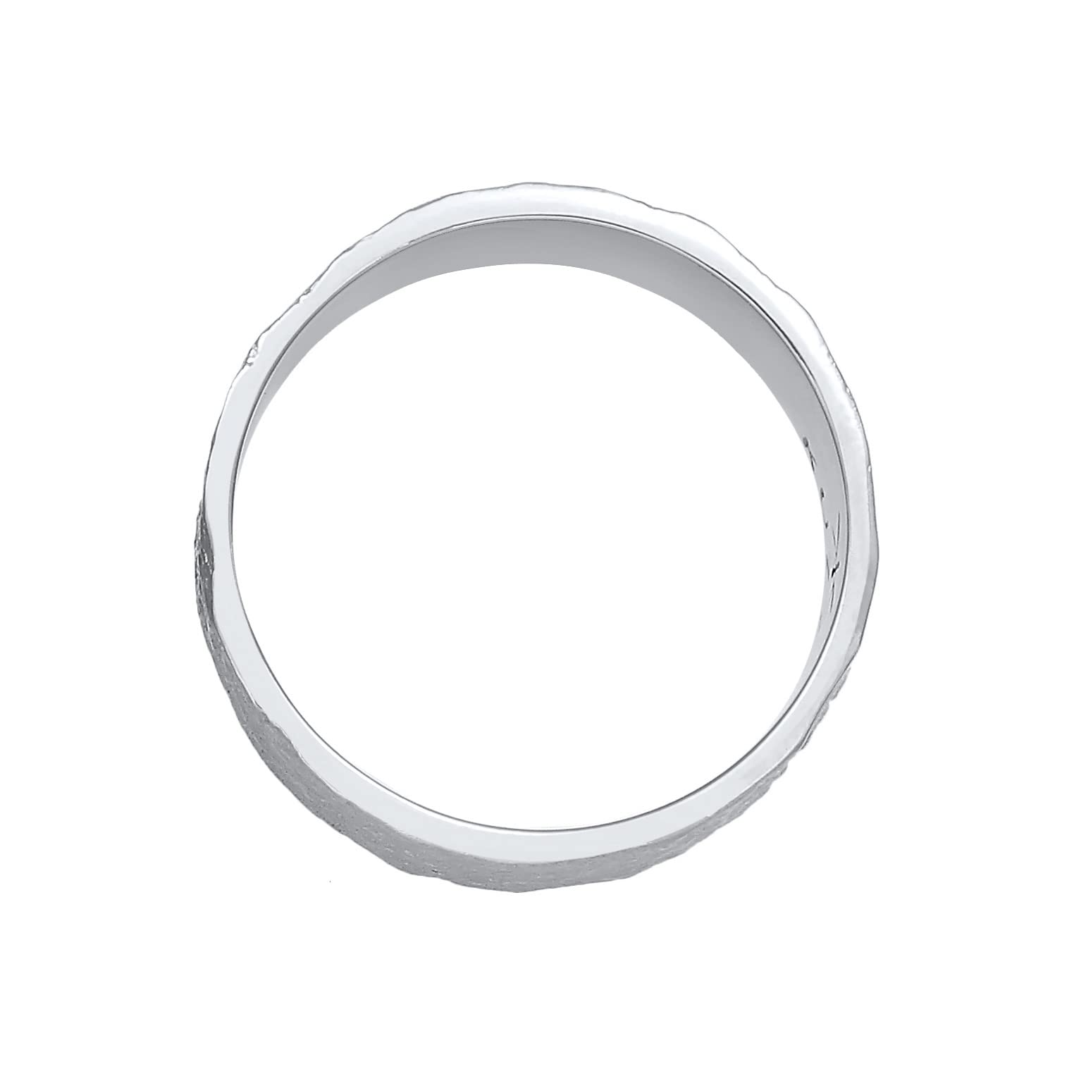 Kuzzoi Anello da uomo (9 mm) forgiato a mano, anello da uomo in argento sterling 925, alla moda, stile usato, anello con struttura rustica lucidato, misura anello 60-66, 0612992920