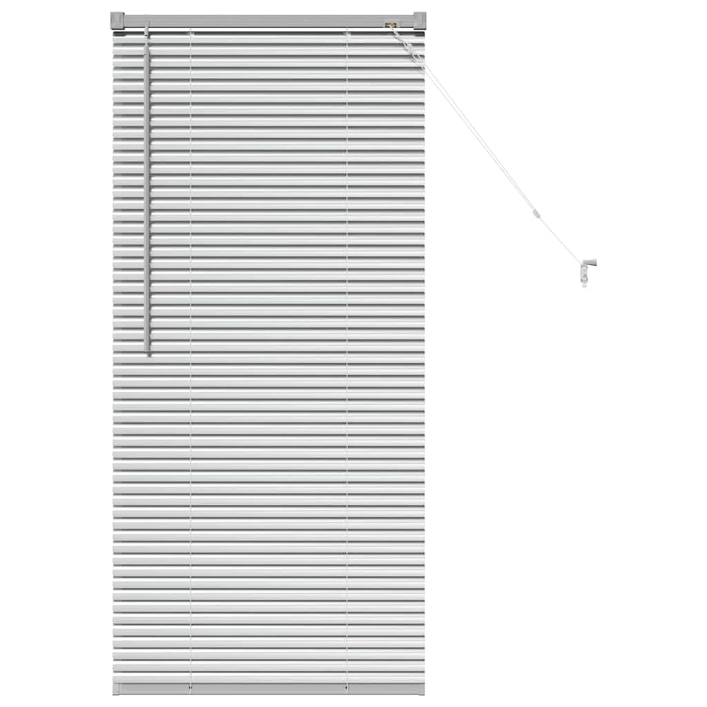 vidaXL Venetian Blinds Height Adjustable Silver 130 x 55 cm Aluminium, Modern Rectangular Aluminum Blinds, Adjustable Indoor Window Treatments, Light Control Privacy for Home Decor, Office
