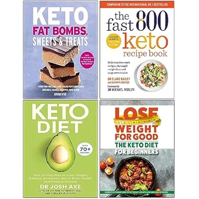 Keto Fat Bombs Sweets & Treats, The Fast 800 Keto Recipe Book, Keto Diet & The Keto Diet for Beginners 4 Books Collection Set