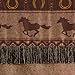 Chezmoi Collection Sedona 4-Piece Southwestern Wild Horses Window Curtain Set, Russet Brown
