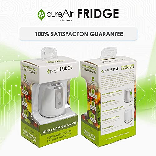 Greentech Environmental Pureair Fridge - Food Shelf Life Extender, Odor Eliminator And Purifier - 24 Days Purification - Air Filter For Mini, Small & Large Refrigerator - Compact And Easy To Use #TOP7