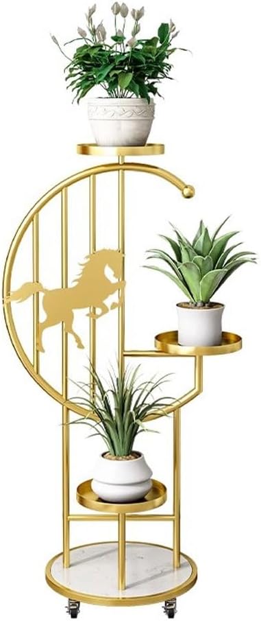 Tiered Plant Stand Indoor Living Room Simple Pothos Display Rack Balcony Floor-standing Decorative Flower Pot Rack Outdoor Plant Stands For Patio(A)