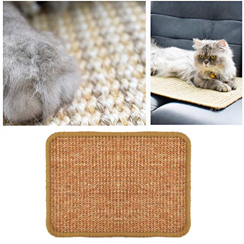 Tapete de arranhão para gatos Tehaux, tapete de arranhão antiderrapante para gatos e gatos de sisal