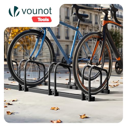 Image of VOUNOT 4 Bike Parking Stand, Parking, Bike Parking, Floor and Wall Mount, Indoor and Outdoor, Black