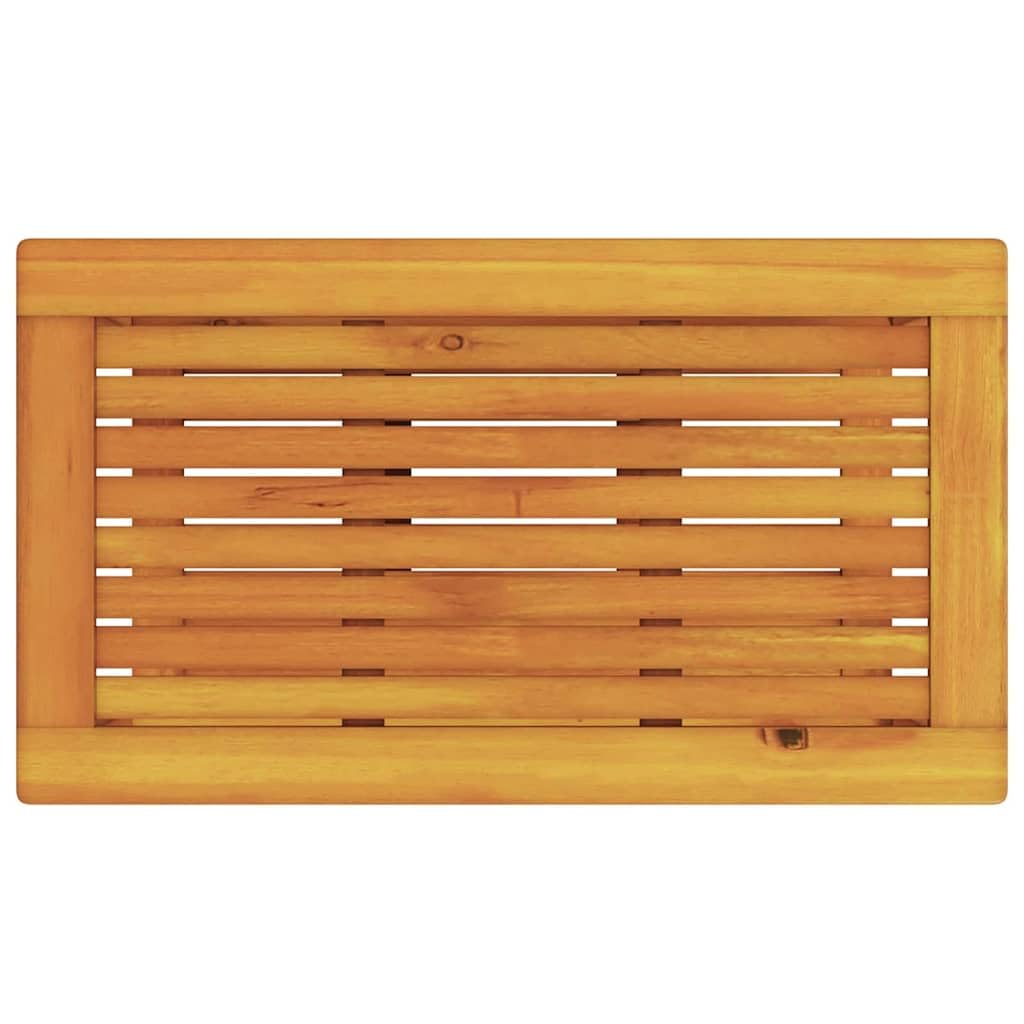 Hothingwell Beistelltisch, Akazienholz, massiv, 70 x 40 x 45 cm | Rustikal, langlebig, für Garten, Terrasse, Innenbereich, einfache Pflege, feuchtes Tuch