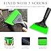 Gasedin 2 PCS Window Tint Tool Kit, Felt Edge Squeegee Windshield Water Scraper with Non-Slip Handle, Felt Squeegee Window Tint Vinyl Wrapping Tool for Vehicle Home, Car Accessories (Green)