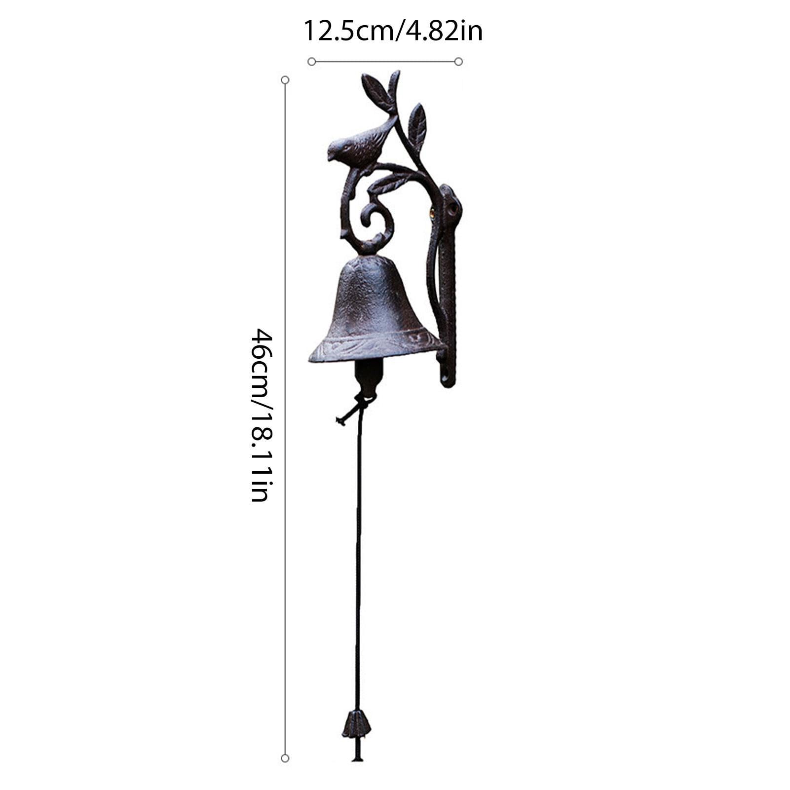 Cloches En Laiton Pour Poignée De Porte, Décoration Rustique De Maison, Jardin, Clochette Dorée Sur Corde De Jute