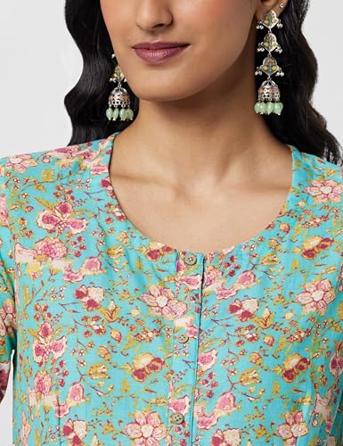 Image of BIBA Women Biba Women Cotton Regular Suit Set(SKDSKD8078E Pink S)
