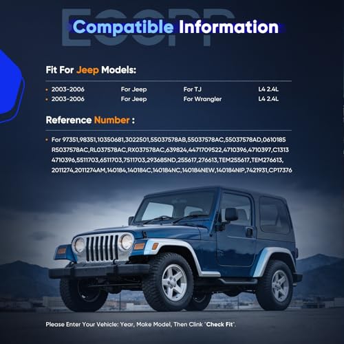 Image of ECCPP AC Compressor with Clutch Fit for Jeep TJ for Jeep Wrangler L4 2.4L 2003 2004 2005 2006 Air Conditioning Compressor