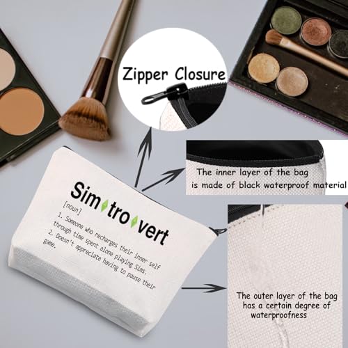 TSOTMO Game Gaming Gift Simtrovert Definition Makeup Bag For Game Lovers Gamer Accessories Bag Video Game Gift (Simtrovert)2