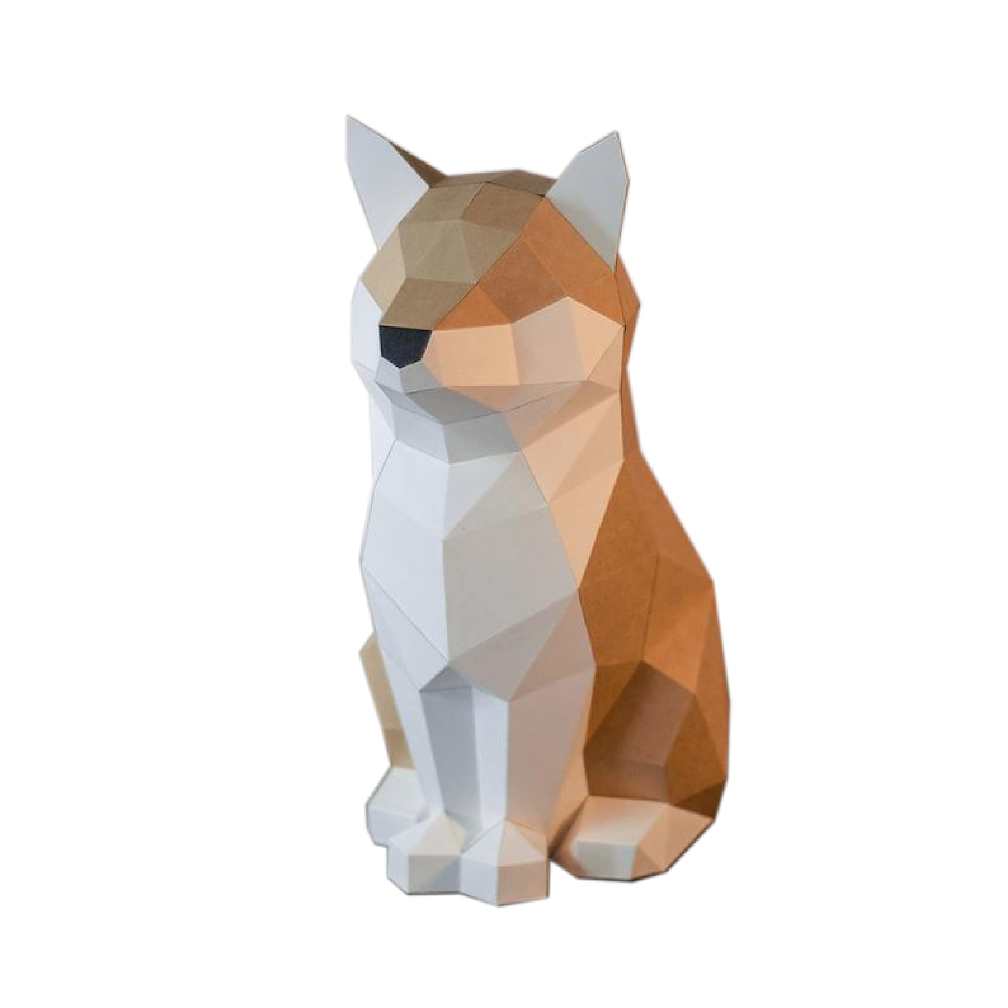 Mayde AskCreative 3D Puzzles, Easy-to-Assemble Dog Puzzle DIY Papercraft Kits for Adults & Students (Shiba Inu)