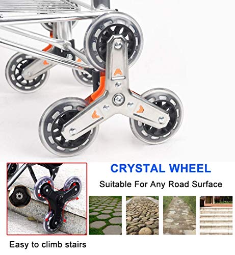 Einkaufstrolley, faltbarer Einkaufswagen auf Rädern, großer und leichter Mehrzweckwagen mit schwenkbaren Vorderrädern… – Bild 5