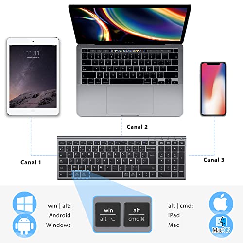 iClever Kabellos Bluetooth-Tastatur BK10